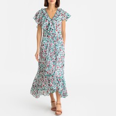 Платье с цветочным узором длинное с короткими рукавами LALY Antik Batik