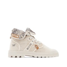 Кеды высокие тканевые на шнуровке Mustang Shoes