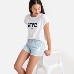 Топ короткий с рисунком NYC на груди, 10-18 лет LA Redoute Collections