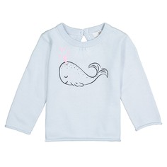 Пуловер с рисунком и круглым вырезом, 1 мес. - 3 года LA Redoute Collections