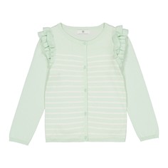 Кардиган на пуговицах с воланами в полоску 3-12 лет LA Redoute Collections
