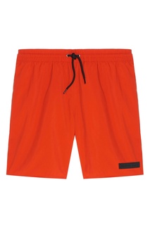 Оранжевые шорты с эластичным поясом Sandro