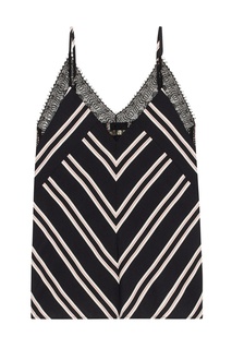 Топ в полоску с кружевом Maje