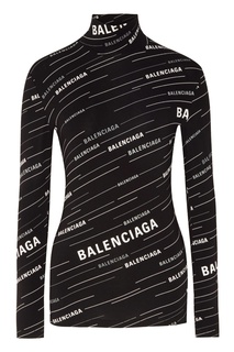 Черная водолазка с логотипами Balenciaga
