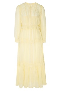 Лимонное платье с оборками Aboni Isabel Marant