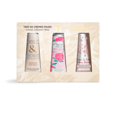 ТРИО КРЕМОВ ДЛЯ РУК: НЕРОЛИ И ОРХИДЕЯ, ВИШНЯ, ПИОН LOccitane