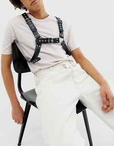 Черная сбруя-бандаж с заклепками ASOS DESIGN Festival - Черный