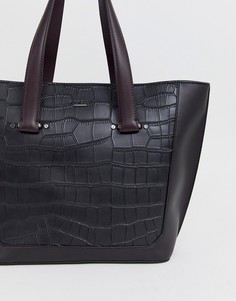 Черная сумка-шоппер с эффектом крокодиловой кожи Fiorelli - Черный