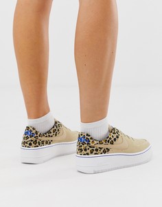 Кроссовки с леопардовым принтом Nike Air Force 1 Sage - Мульти