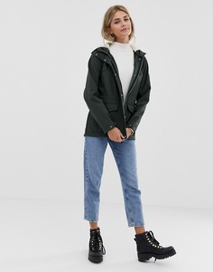 Куртка с подкладкой из искусственного меха на капюшоне Free Country Anorak Softshell - Зеленый