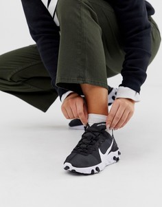 Черные кроссовки Nike React Element 55 - Черный