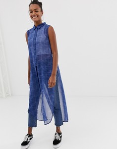 Топ-туника без рукавов QED London - Синий