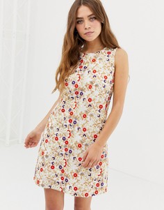 Платье А-силуэта с вышивкой Glamorous - Кремовый