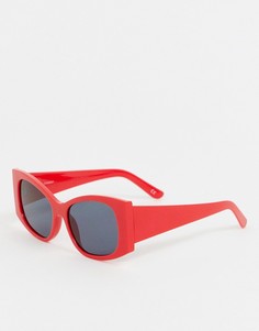 Квадратные солнцезащитные oversize-очки ASOS DESIGN - Красный