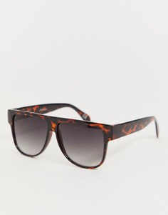 Черепаховые солнцезащитные очки с плоским верхом Jeepers Peepers - Коричневый