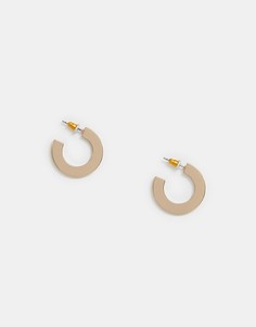 Золотистые миниатюрные серьги-кольца Miss Selfridge - Золотой