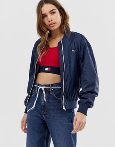 Бомбер из переработанного полиэстера Tommy Jeans - Черный
