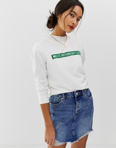 Свитшот из органического хлопка со слоганом Only - Мульти