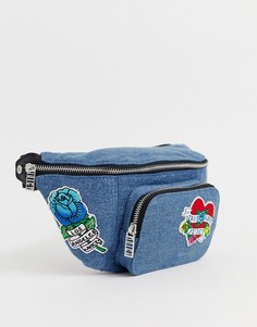 Сумка-кошелек на пояс с логотипом Juicy Couture - Синий