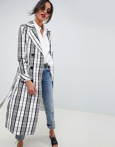 Макинтош в монохромную клетку ASOS DESIGN - Мульти