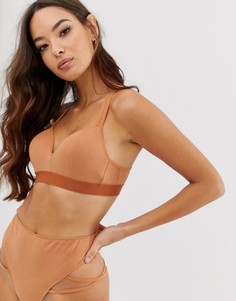 Хлопковые стринги с ремешками ASOS DESIGN Dilanne - Серый