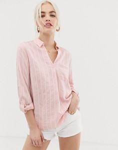Розовая рубашка в полоску New Look - Розовый