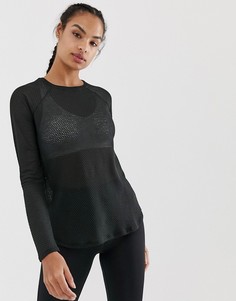 Сетчатый лонгслив ASOS 4505 - Черный