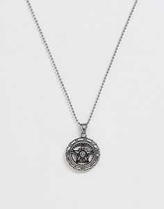 Серебристое ожерелье с компасом Seven London - Серебряный