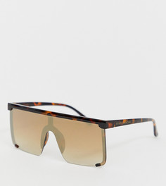 Солнцезащитные очки в черепаховой оправе с отделкой South Beach - Коричневый