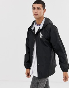 Черная спортивная куртка с капюшоном и вышитым логотипом New Era MLB LA Dodgers - Черный