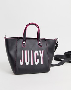 Маленькая сумка-тоут с логотипом Juicy Couture - Черный