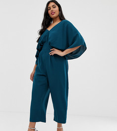 Комбинезон с рукавами-кимоно и суженными книзу штанинами ASOS DESIGN Curve - Зеленый