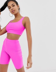Неоново-розовый бралетт ASOS DESIGN - Розовый