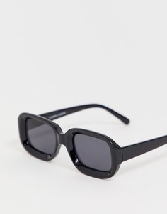 Черные солнцезащитные очки в оправе овальной формы Monki - Черный