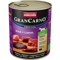 Консервы Animonda GranCarno Original Adult Beef + Lamb с говядиной и ягненком для взрослых собак 800г