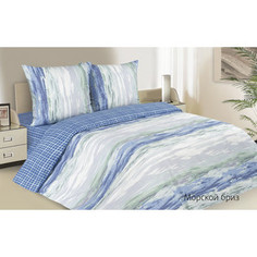 Комплект постельного белья Ecotex семейный, поплин, Поэтика Морской бриз (4660054340260)