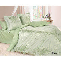 Комплект постельного белья Ecotex Евро, сатин-жаккард, Оливия (КЭЕОливия)