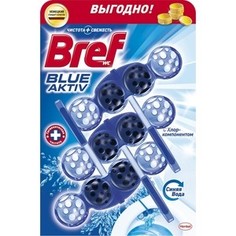Чистящее средство для унитаза Bref Блю-актив с хлор компонентом 3 х 50 г