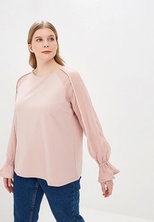 Блуза LOST INK PLUS TOP WITH WOVEN PLEATED SLEEVE