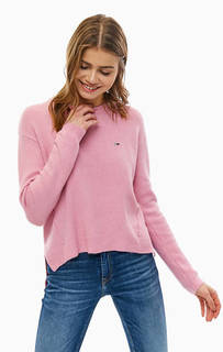 Розовый джемпер с удлиненной спинкой Tommy Jeans