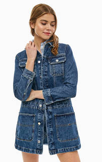 Удлиненная джинсовая куртка с отложным воротничком Tommy Jeans