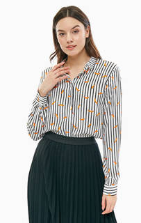 Приталенная рубашка из вискозы в полоску B.Young