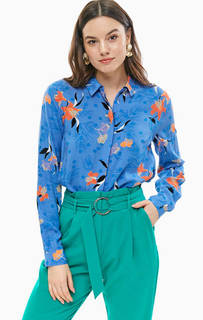 Приталенная рубашка из вискозы с цветочным принтом B.Young