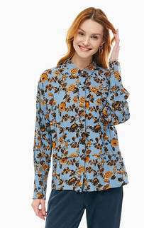 Рубашка из вискозы с цветочным принтом на пуговицах Ichi