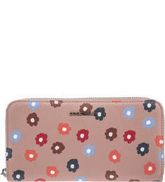 Кожаный кошелек на молнии Metallic Flower Print Coccinelle