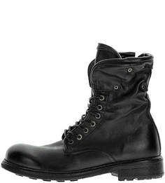 Высокие кожаные ботинки черного цвета A.S.98