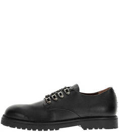 Черные кожаные ботинки на шнуровке A.S.98