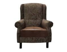 Кресло из эко-замши эмили (benin) коричневый 87.0x100.0x88.0 см.