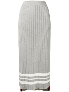 Thom Browne плиссированная юбка без застежки с полосками