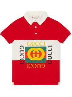 Gucci Kids поло с логотипом Gucci
